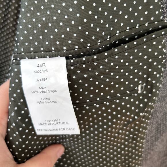 Jigsaw Grey/Black Micro Houndstooth Virgin Wool Blazer - Picture 5 of 10